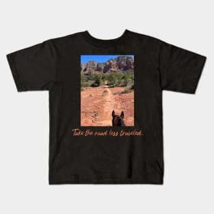 Horse Take the Road Less Traveled Kids T-Shirt